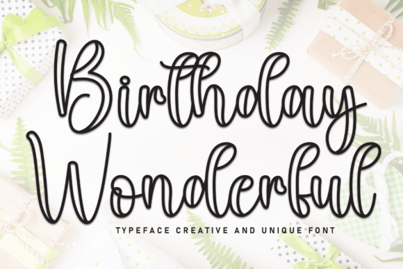 Birthday Wonderful Font - Featured Image