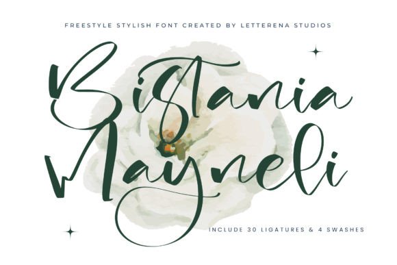 Bistania Mayneli Font - Featured Image