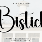Bistick Font - Featured Image
