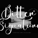 Bitter Signature Font - Featured Image