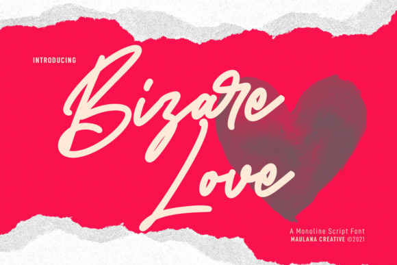 Bizare Love Monoline Script Font Font - Featured Image