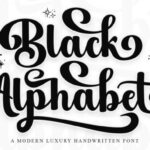 Black Alphabet Font - Featured Image