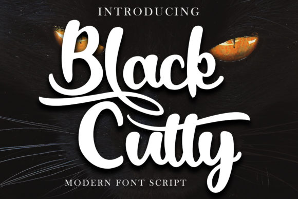 Black Catty Script Font - Featured Image