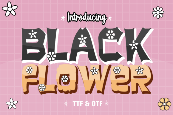Black Flower Font - Featured Image