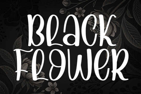 Black Flower Font - Featured Image