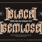 Black Gemlose Font - Featured Image