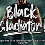 Black Gladiator Font - Featured Image