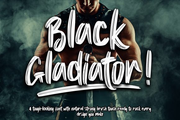 Black Gladiator Font - Featured Image