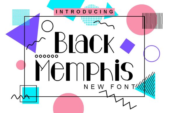 Black Memphis Font - Featured Image
