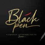 Black Pen Script Font - Featured Image