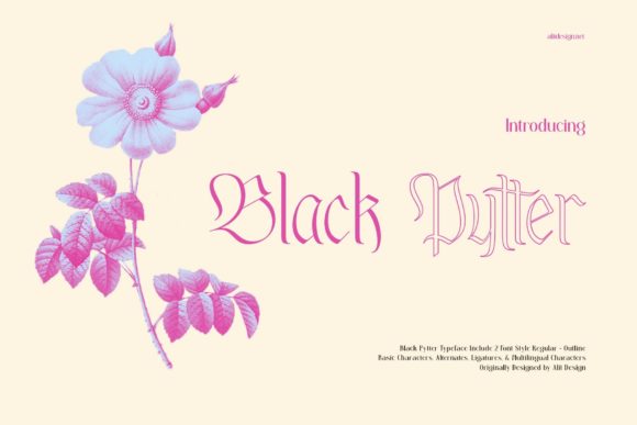 Black Pytter Font - Featured Image