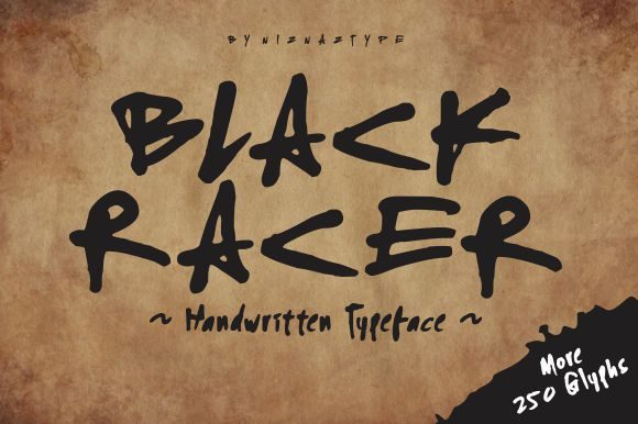 Black Racer Font - Featured Image