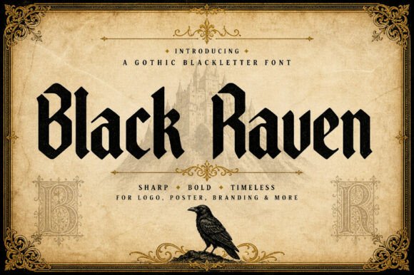 Black Raven Font - Featured Image