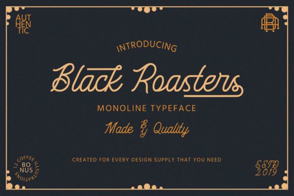 Black Roasters Font - Featured Image