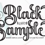Black Sample Outline Font - Featured Image