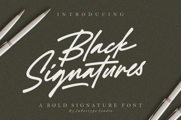 Black Signatures Font - Featured Image