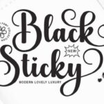 Black Sticky Font - Featured Image