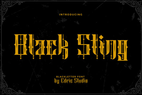 Black Sting Font - Featured Image