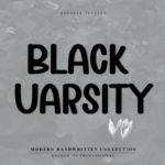 Black Varsity Font - Featured Image