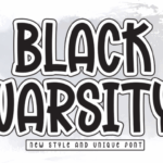 Black Varsity Font - Featured Image