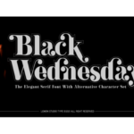 Black Wednesday Font - Featured Image