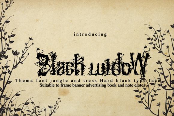 Black Widow Font - Featured Image