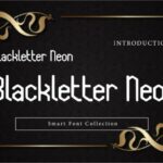 Blackletter Neon Font - Featured Image