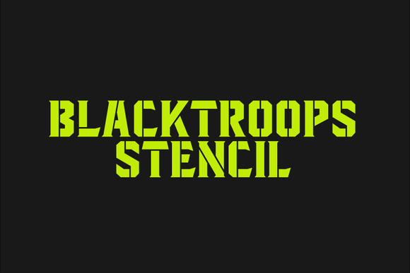 Blacktroops Stencil Font - Featured Image