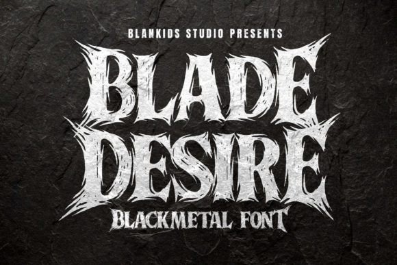 Blade Desire Font - Featured Image