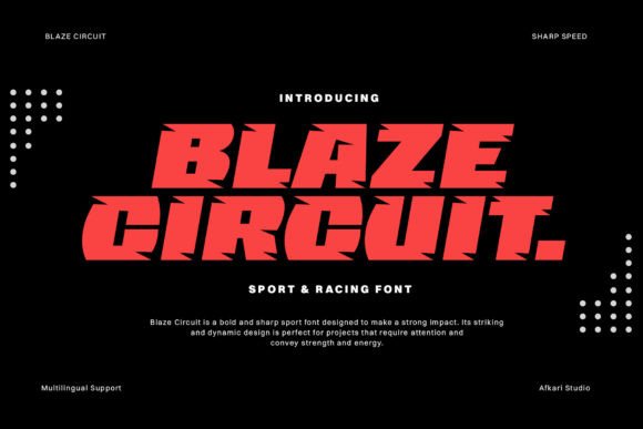 Blaze Circuit Font - Featured Image