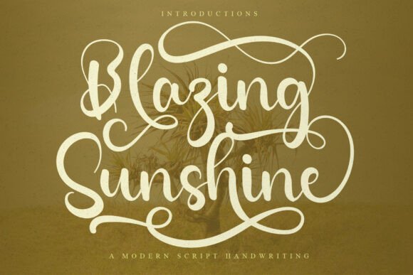 Blazing Sunshine Font - Featured Image