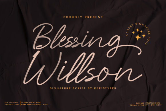 Blessing Willson Font - Featured Image