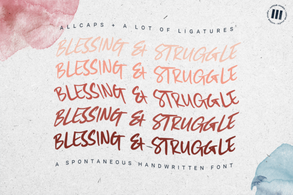Blessing and Struggle Font - Featured Image