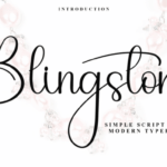 Blingston Font - Featured Image