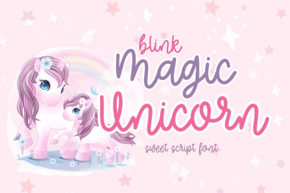 Blink Magic Unicorn Font - Featured Image