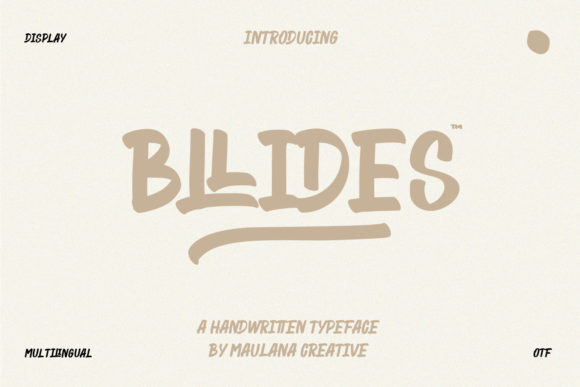 Bllides Font - Featured Image