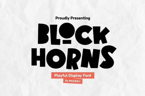 Block Horns Font - Featured Image