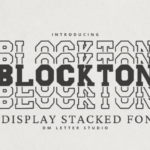 Blockton Stacked Font - Featured Image