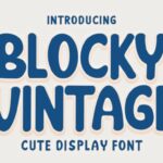 Blocky Vintage Font - Featured Image
