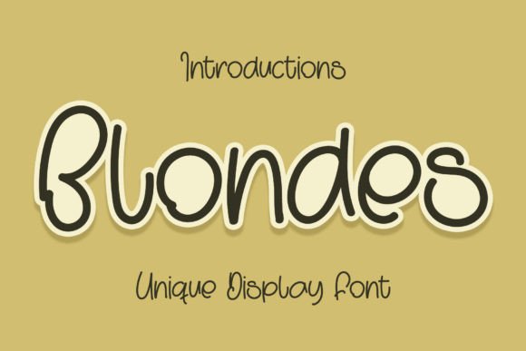 Blondes Font - Featured Image