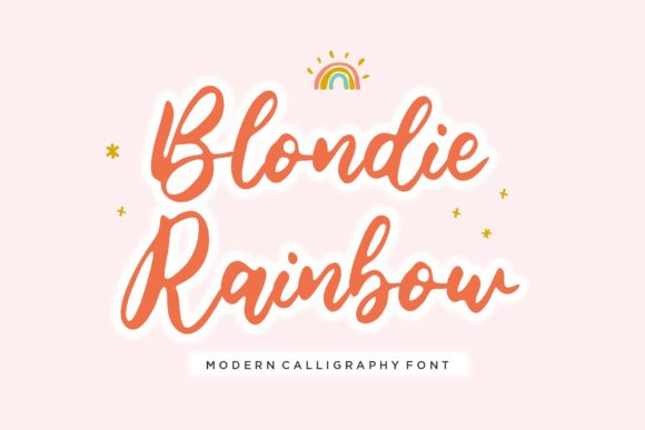 Blondie Rainbow Font - Featured Image