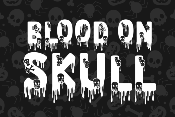 Blood on Skull Font - Featured Image