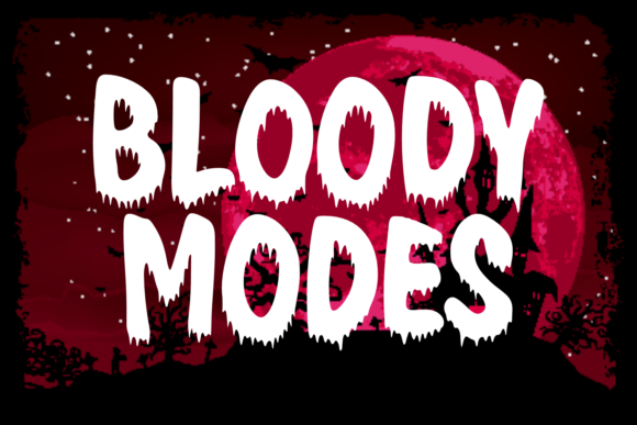 Bloody Modes Font - Featured Image