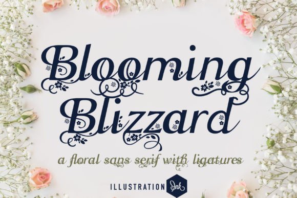 Blooming Blizzard Font - Featured Image