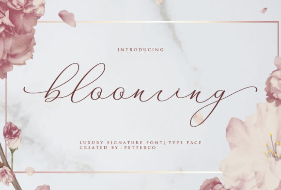 Blooming Font - Featured Image