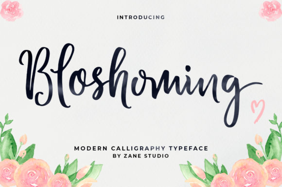 Bloshoming Font - Featured Image
