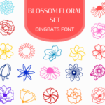 Blossom Floral Set Font - Featured Image