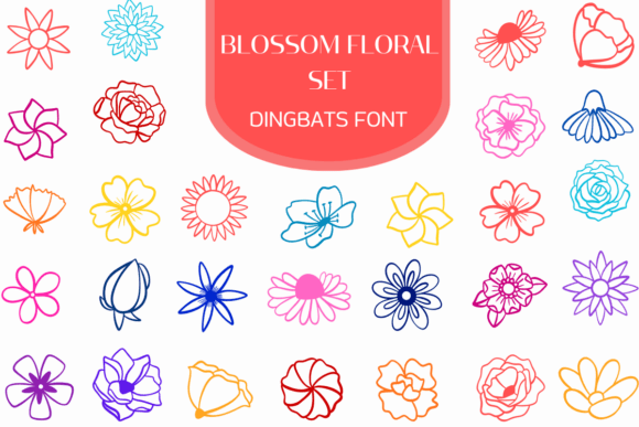 Blossom Floral Set Font - Featured Image