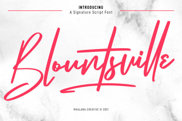 Blountsville Script Font - Featured Image