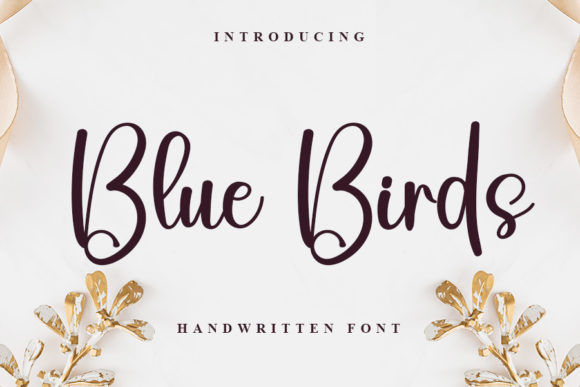 Blue Birds Font - Featured Image